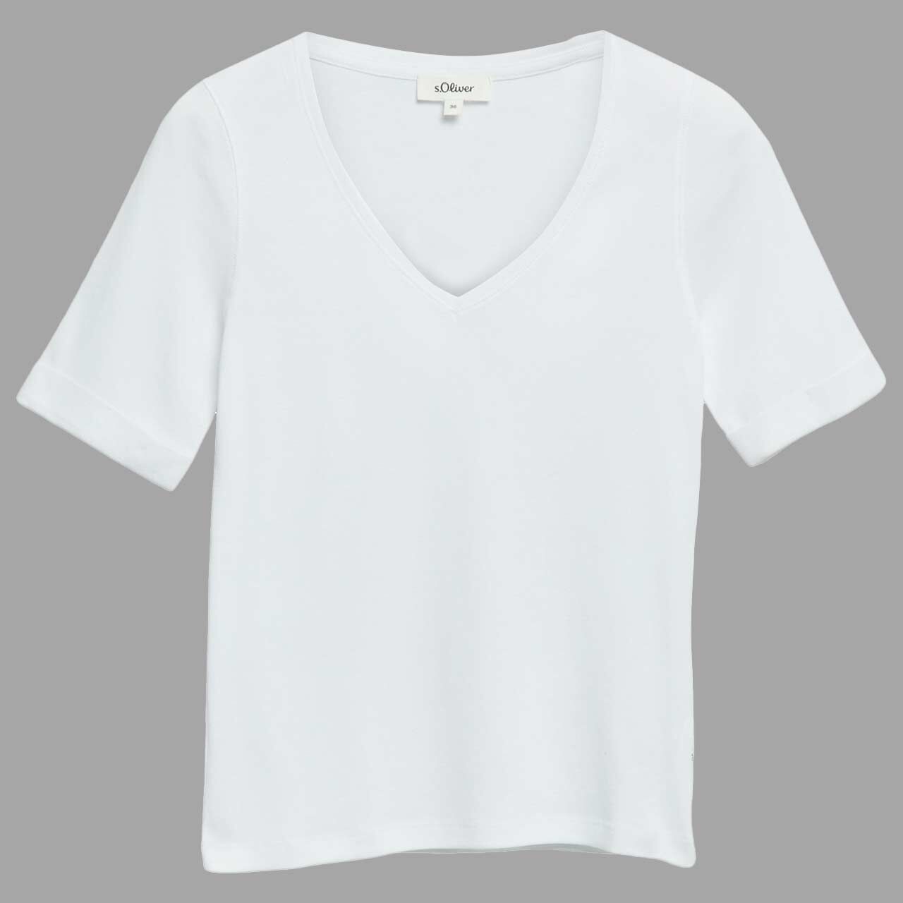 s.Oliver Damen T-Shirt soft white