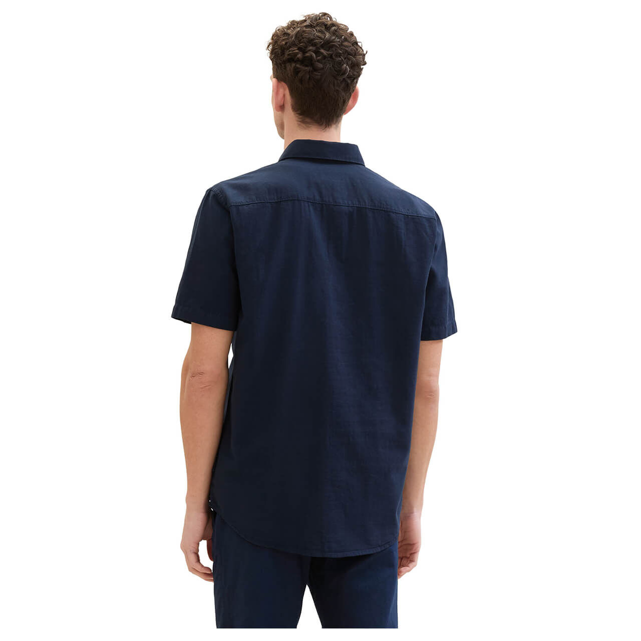 Tom Tailor Herren 1/2 Arm Hemd Slubyarn sky captain blue