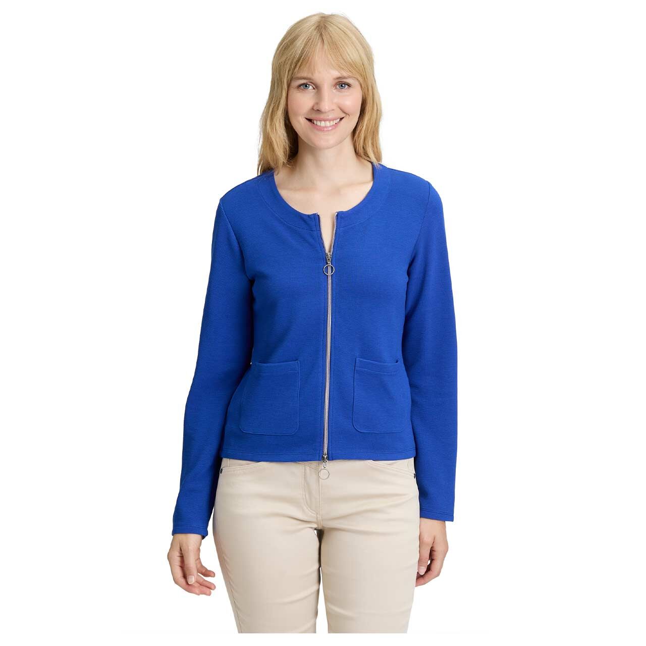 Damen Shirtjacke von Betty Barclay in Royalblau, Vorderansicht am Model