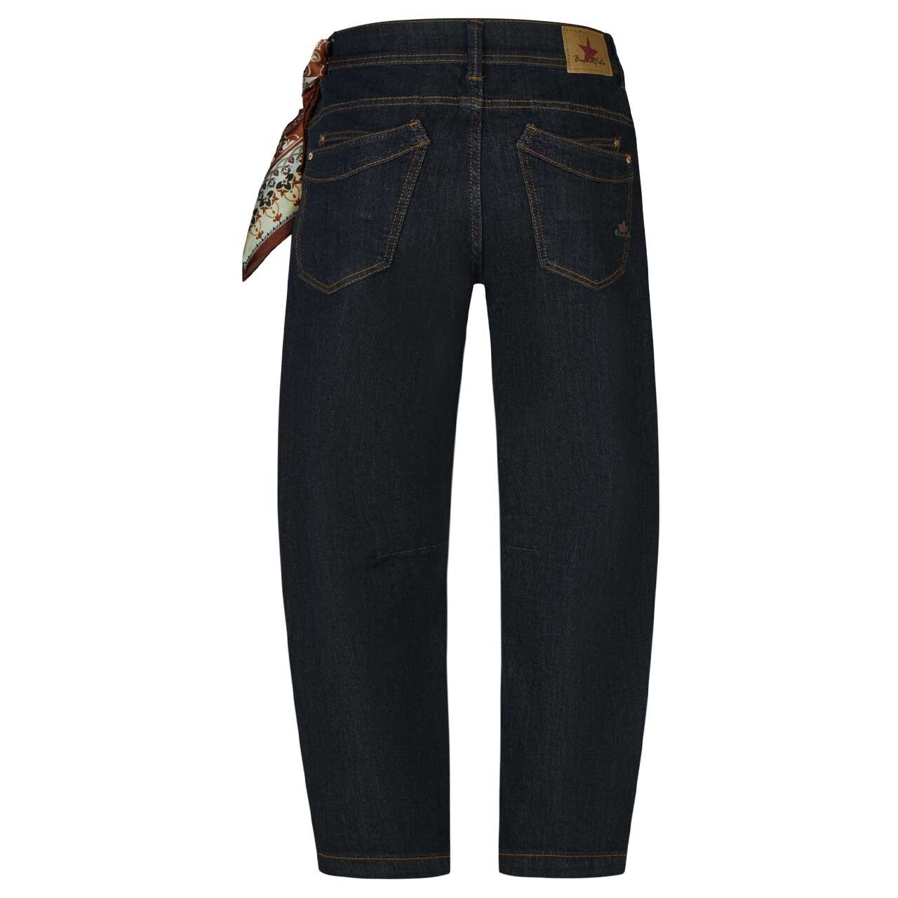 Damenjeans Malibu 7/8 Relaxed Stretch Denim von Buena Vista in Dunkelblau, Rückansicht