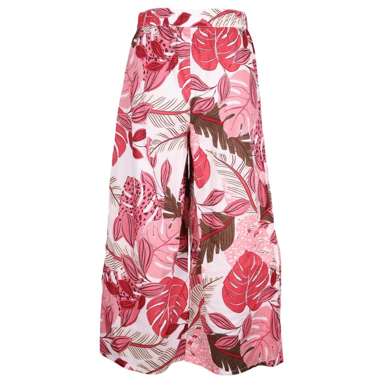 Damen Culotte 3/4 Baumwollhose von s.Oliver in Pink mit Print, Rückansicht