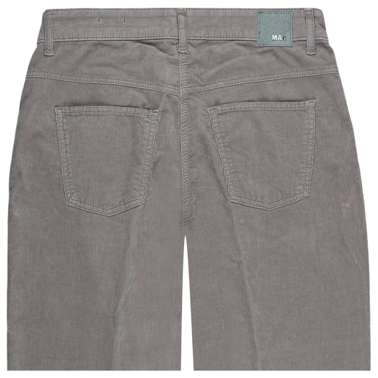 Stretch Damen Cordhose Wide von MAC in Braun-Grau, detaillierte Rückansicht