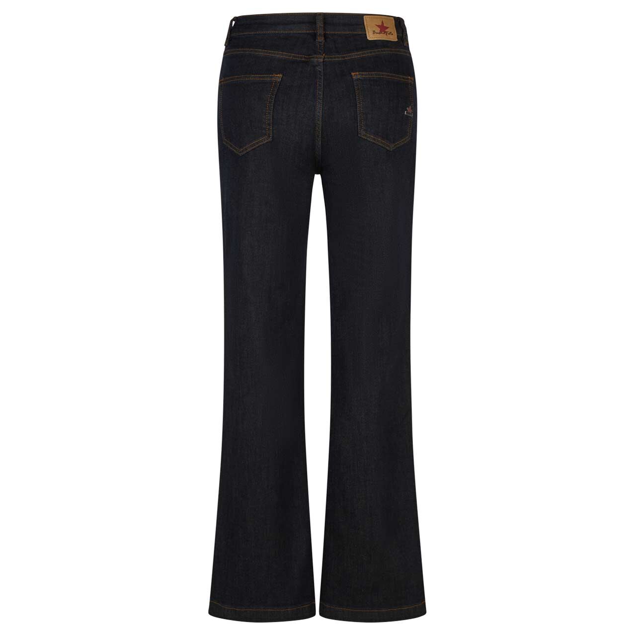 Stretch Damenjeans Straight Pants von Buena Vista in Dunkelblau, Rückansicht