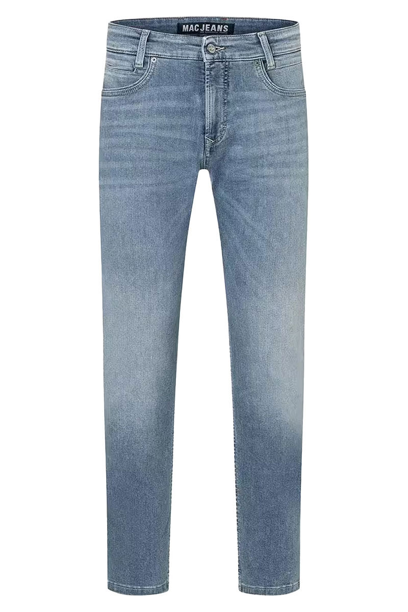Vorderansicht der MAC Arne Pipe Herrenjeans in Blau