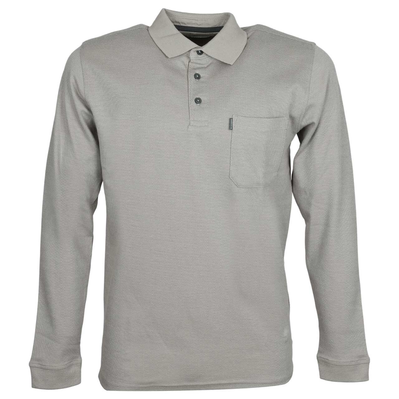 Casa Moda Herren Polo Langarm Shirt soft greige