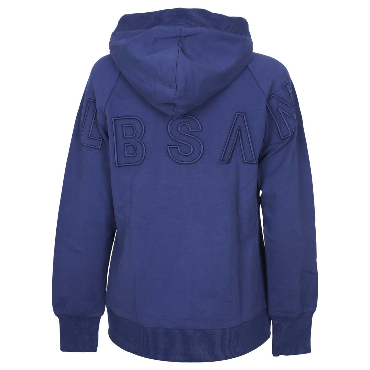 Damen Hoodie Sweatjacke Kadira von Elbsand in Dunkelblau, Rückansicht