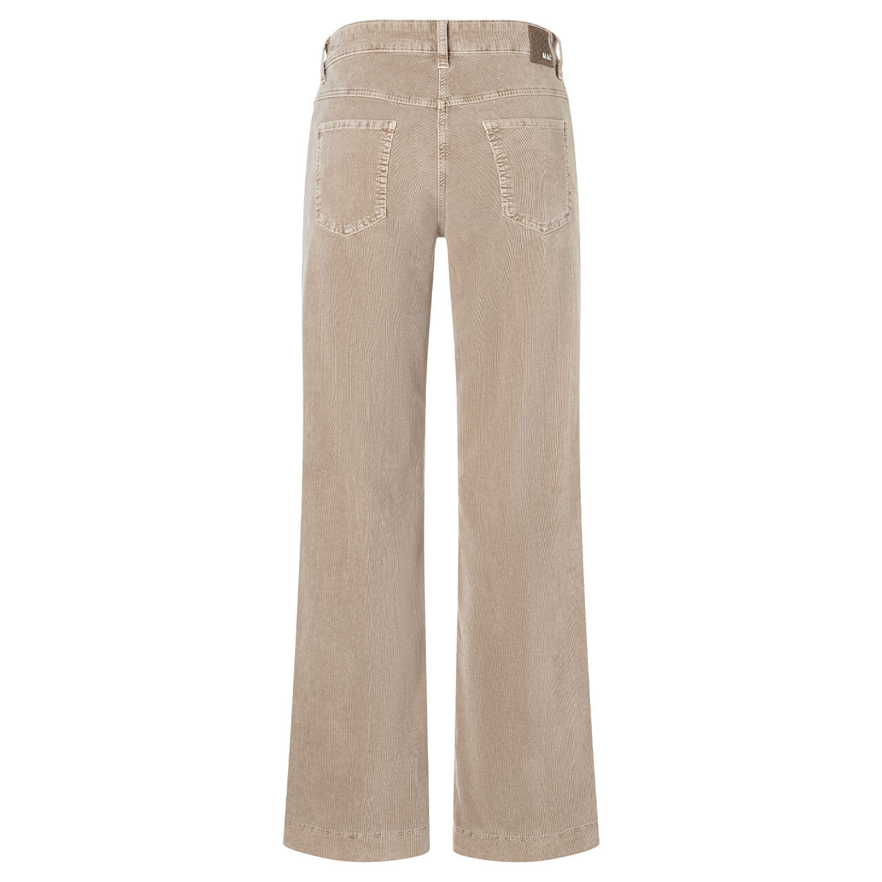 Stretch Damen Cordhose Wide von MAC in Beige, Rückansicht