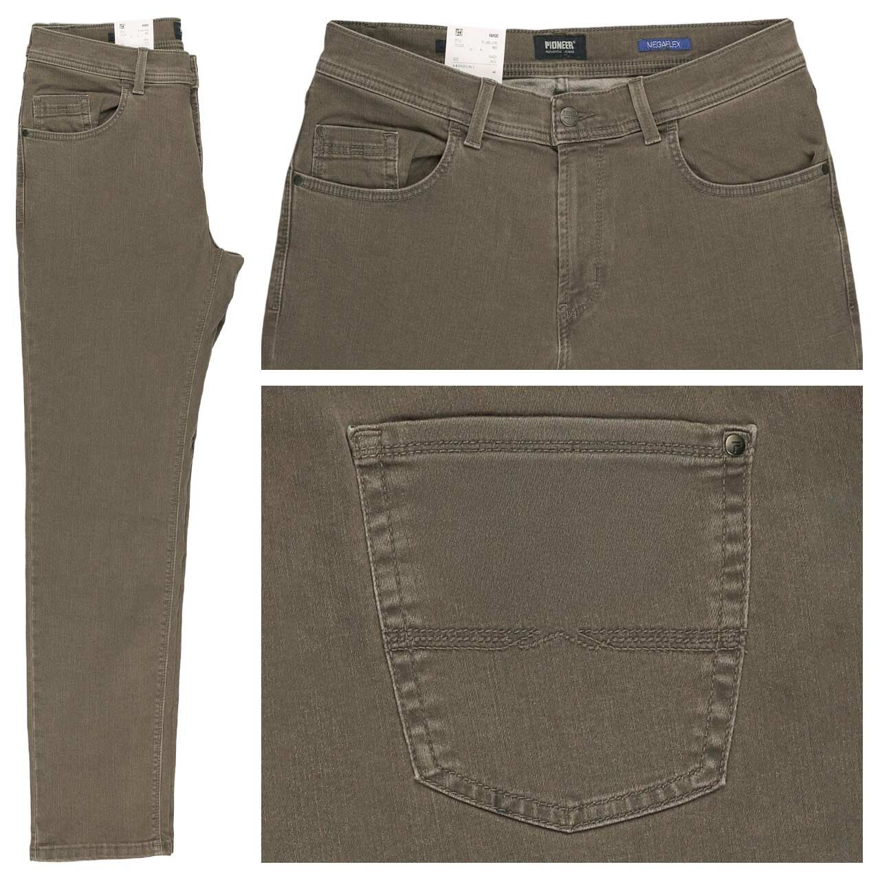 Pioneer Rando Jeans Megaflex dark brown raw