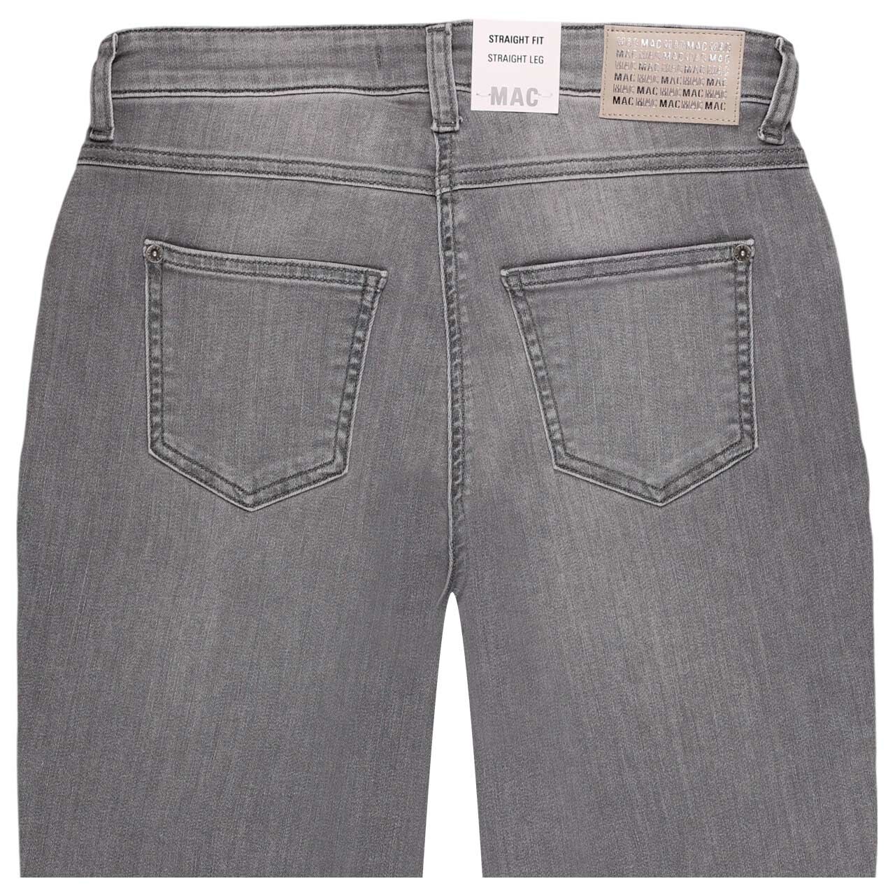 Stretch Damenjeans Melanie von MAC in Grau angewaschen, detaillierte Rückansicht