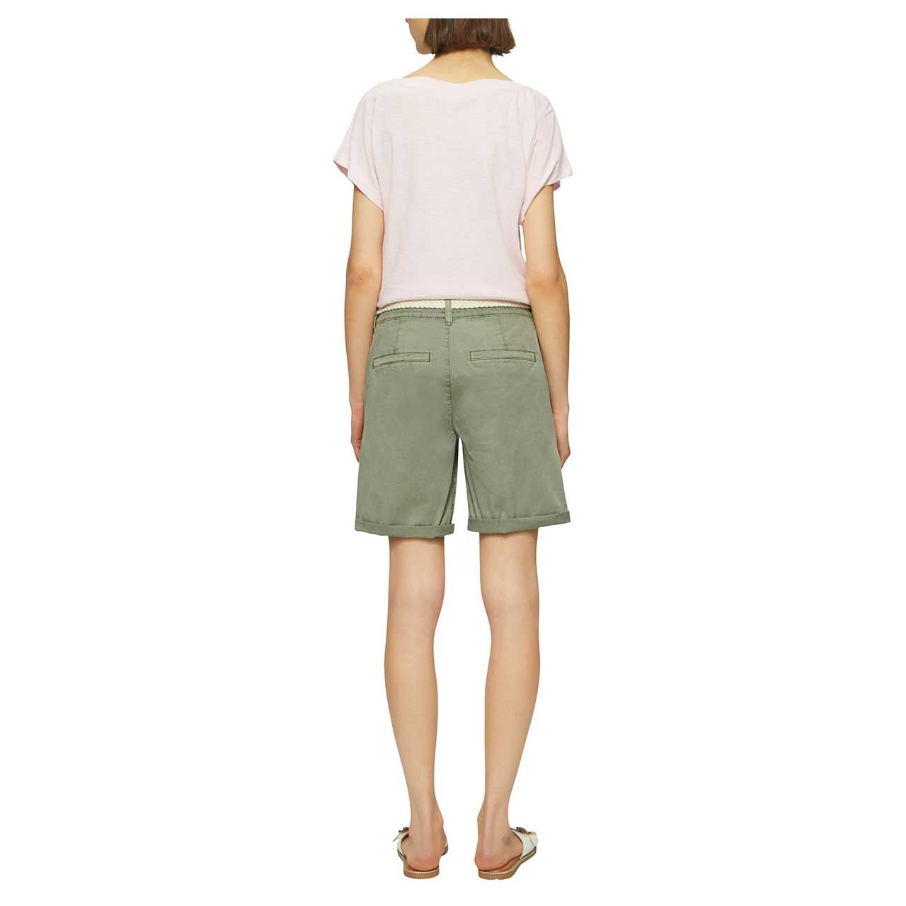 s.Oliver Damen Baumwoll Chino Shorts olive green