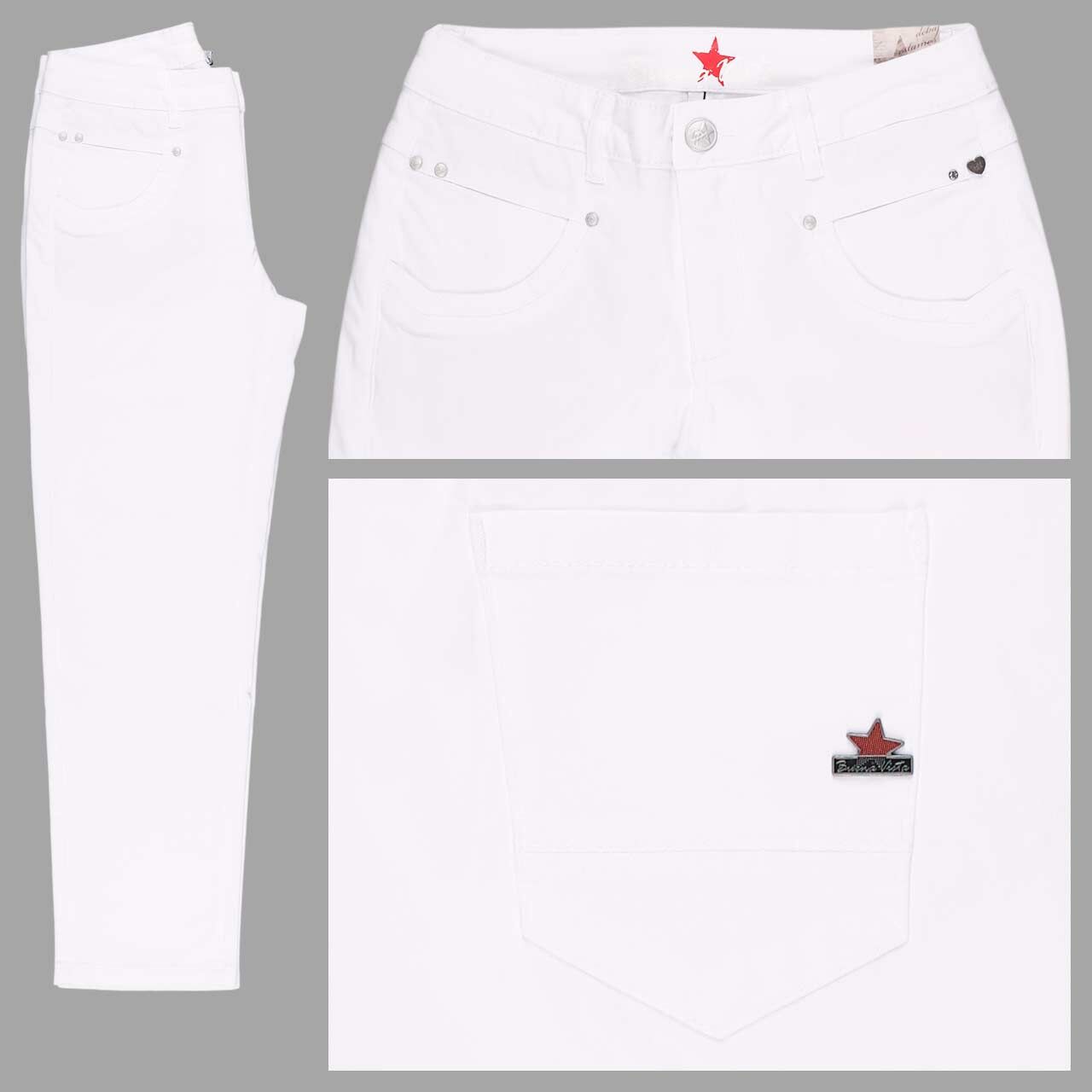 Buena Vista Anna C 7/8 Straight Stretch Twill Baumwollhose clean white