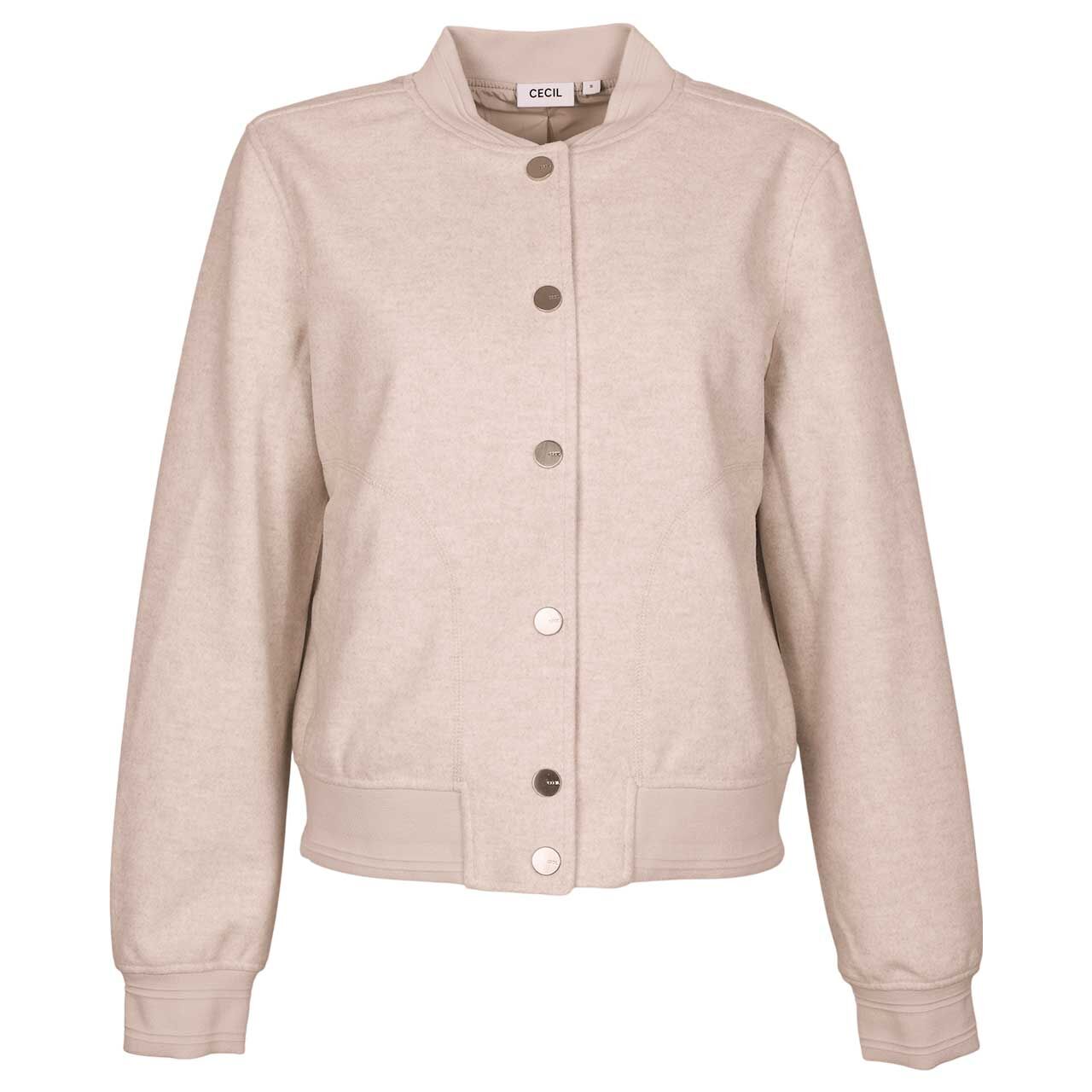 Cecil Damen Jacke Fake Wool Blouson light greige
