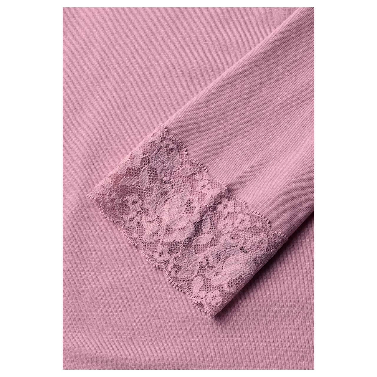 Street One Studio Damen Langarm Shirt Diagonal pearly rose lace