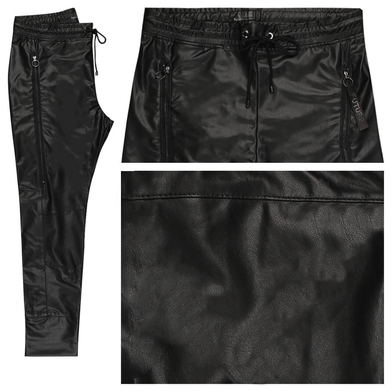 MAC Future 7/8 Hose black vegan leather MAC Future 7/8 Hose black vegan leather