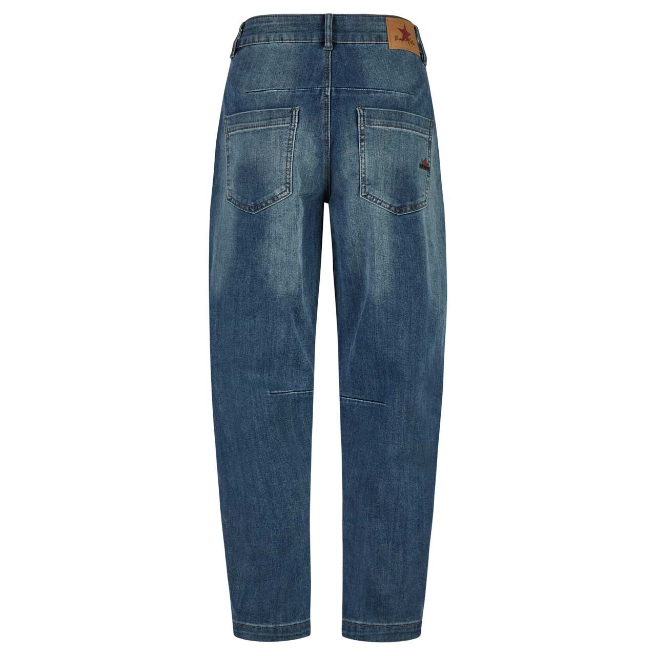 Damenjeans Barrel Worker 7/8 Stretch Denim von Buena Vista in Blau verwaschen, Rückansicht