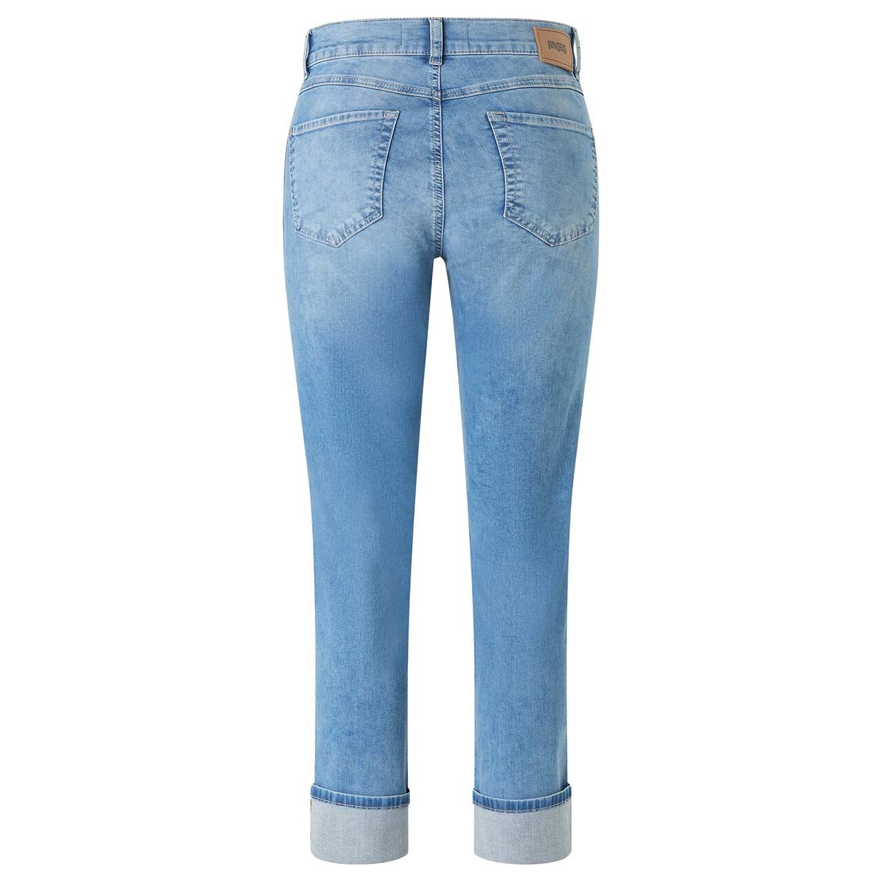Stretch Damen 7/8 Jeans Cira von Angels in Hellblau angewaschen, Rückansicht