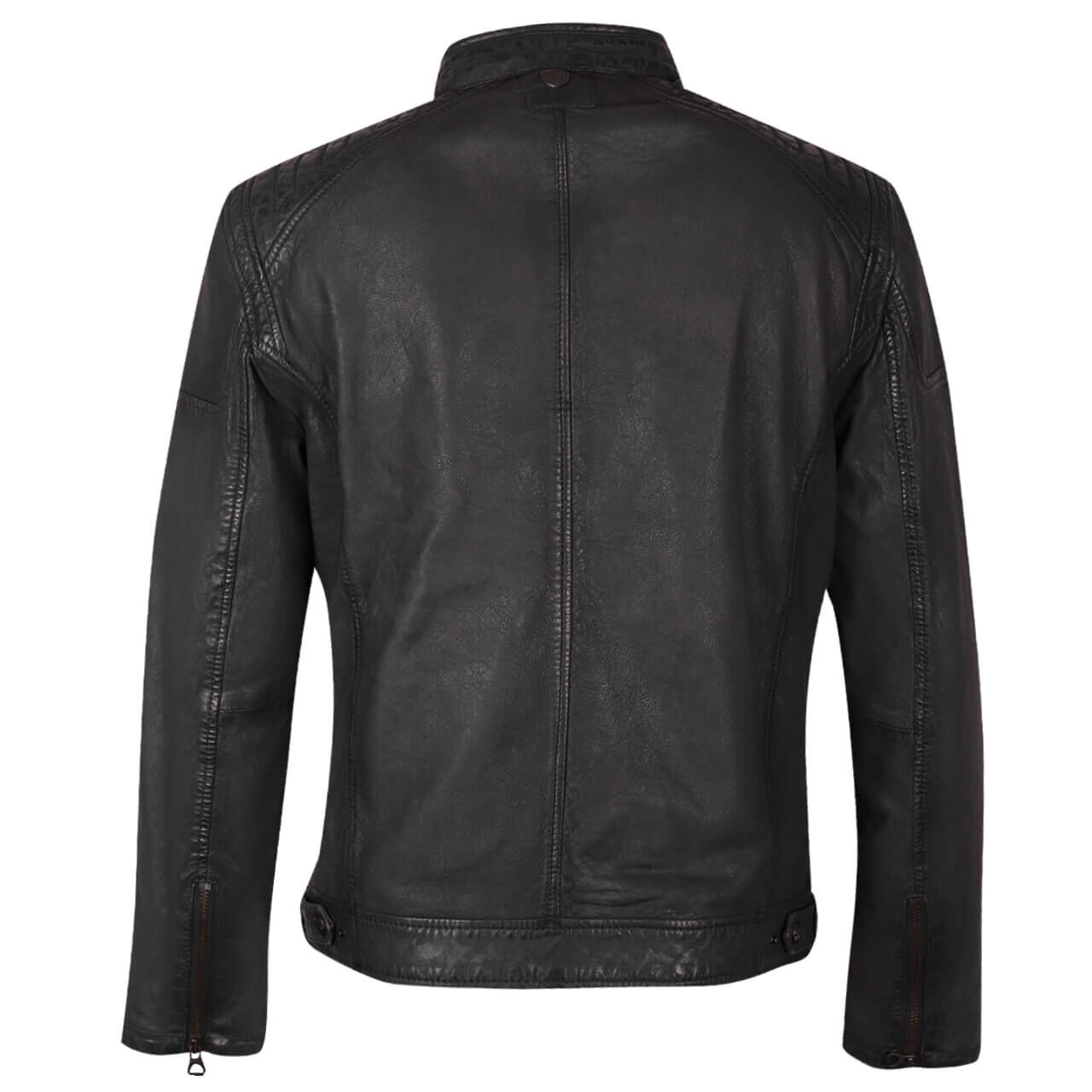 Mauritius Herren Lederjacke Natico grey blue