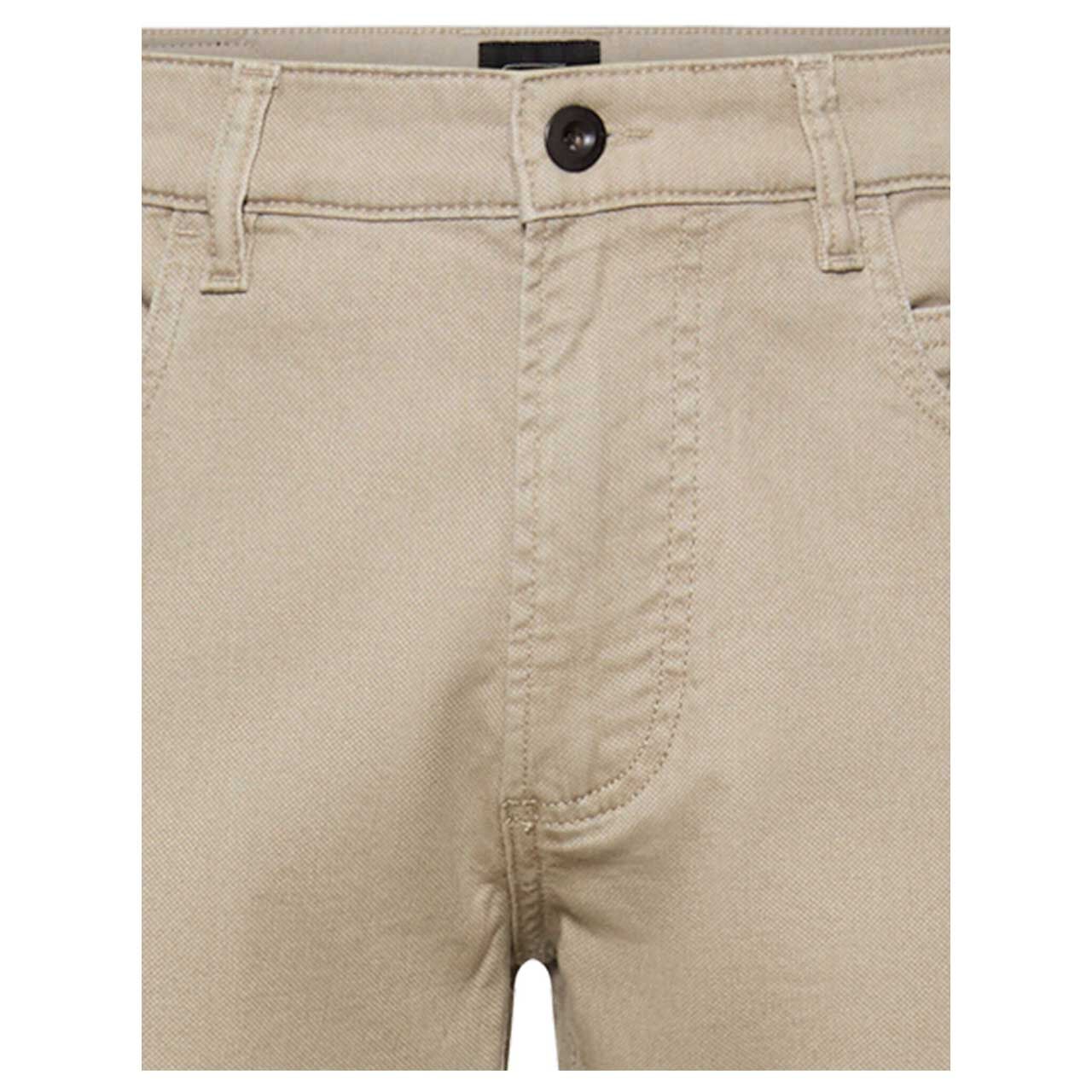 Herren Stretch Baumwollhose Houston von Camel active in Beige, detaillierte Vorderansicht