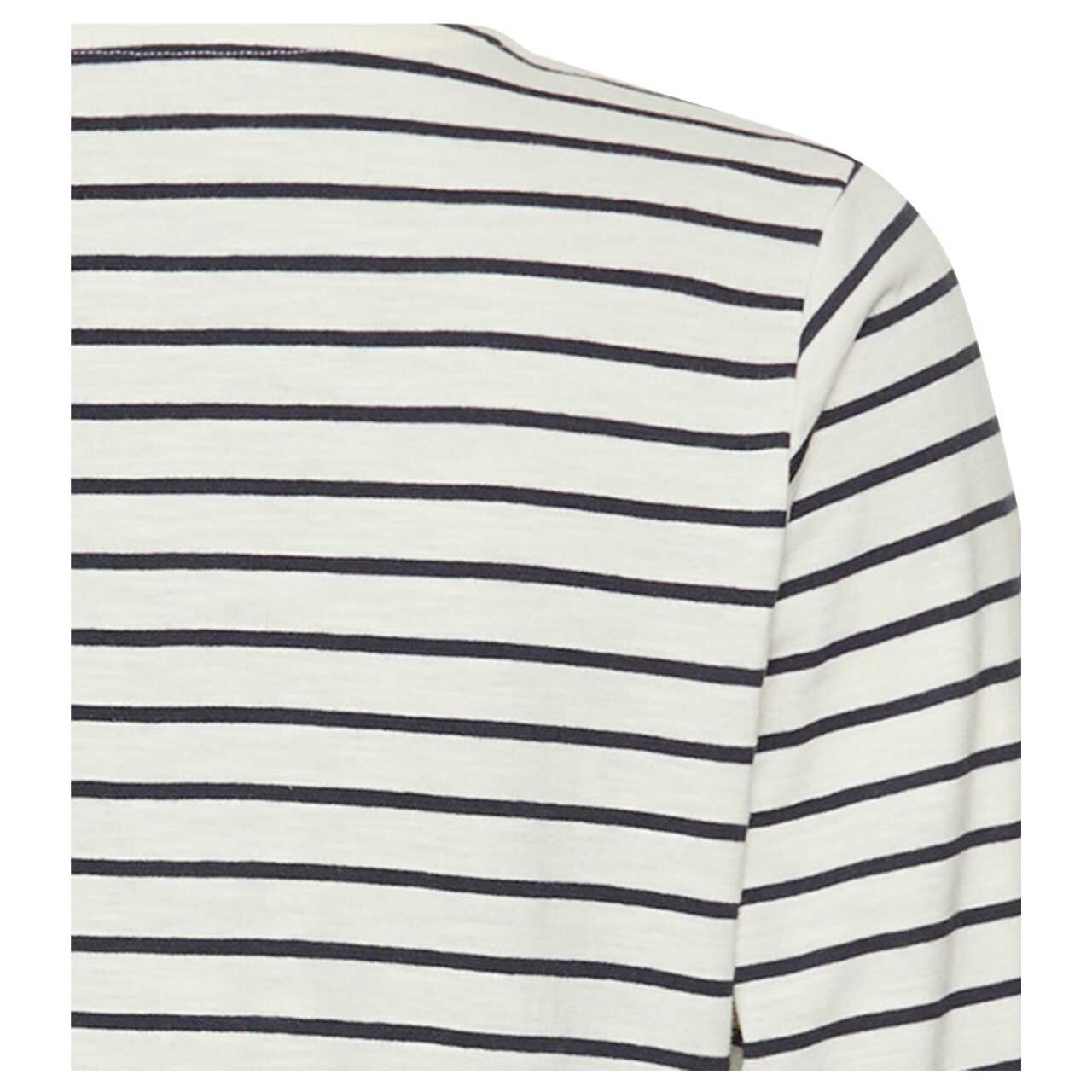 Damen 3/4 Arm Shirt von Camel active in Dunkelblau gestreift, detaillierte Rückansicht