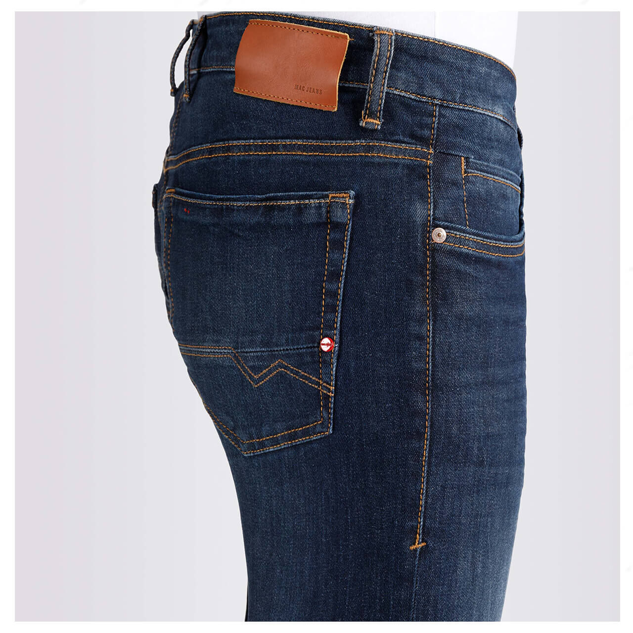 mac-arne-pipe-jeans-darkblue-H781-detail MAC Jeans Flexx Arne Pipe für Herren in Dunkelblau verwaschen, FarbNr.: H781