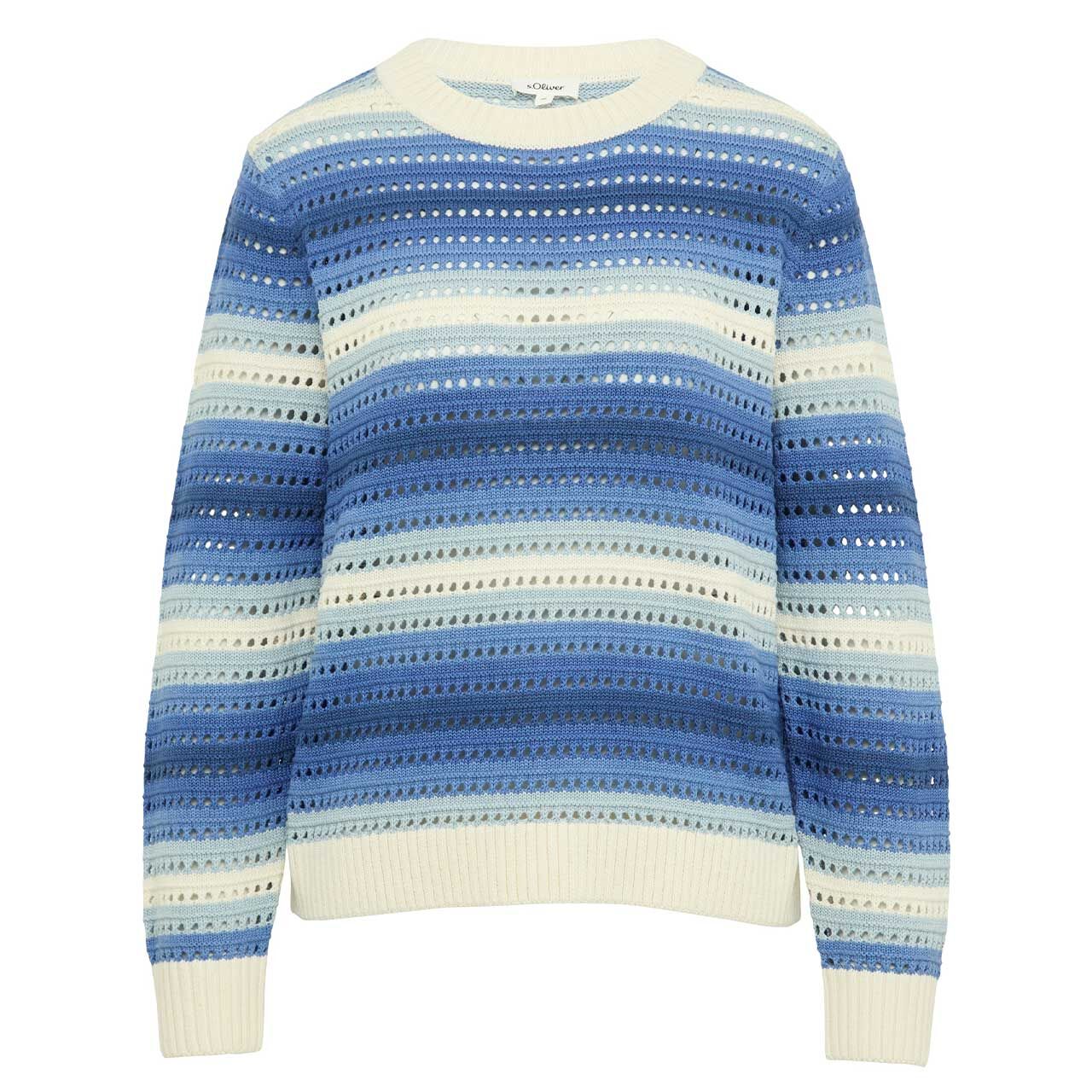 s.Oliver Damen Pullover blue stripes