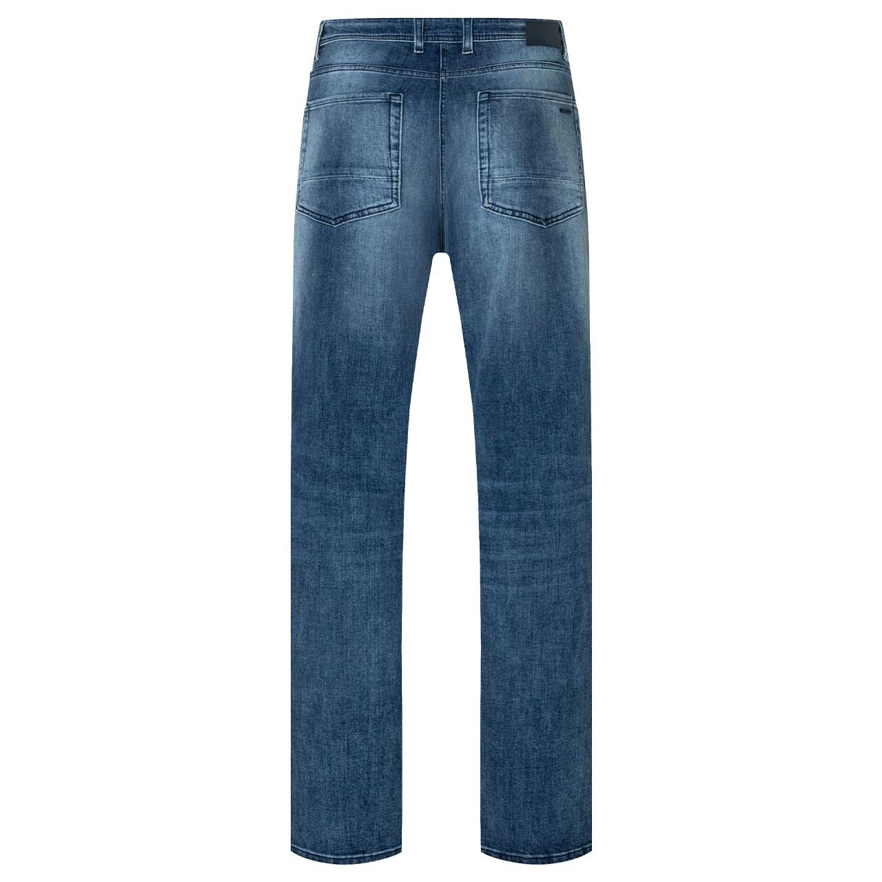 Herrenjeans Rick von MAC in Blau verwaschen, Rückansicht