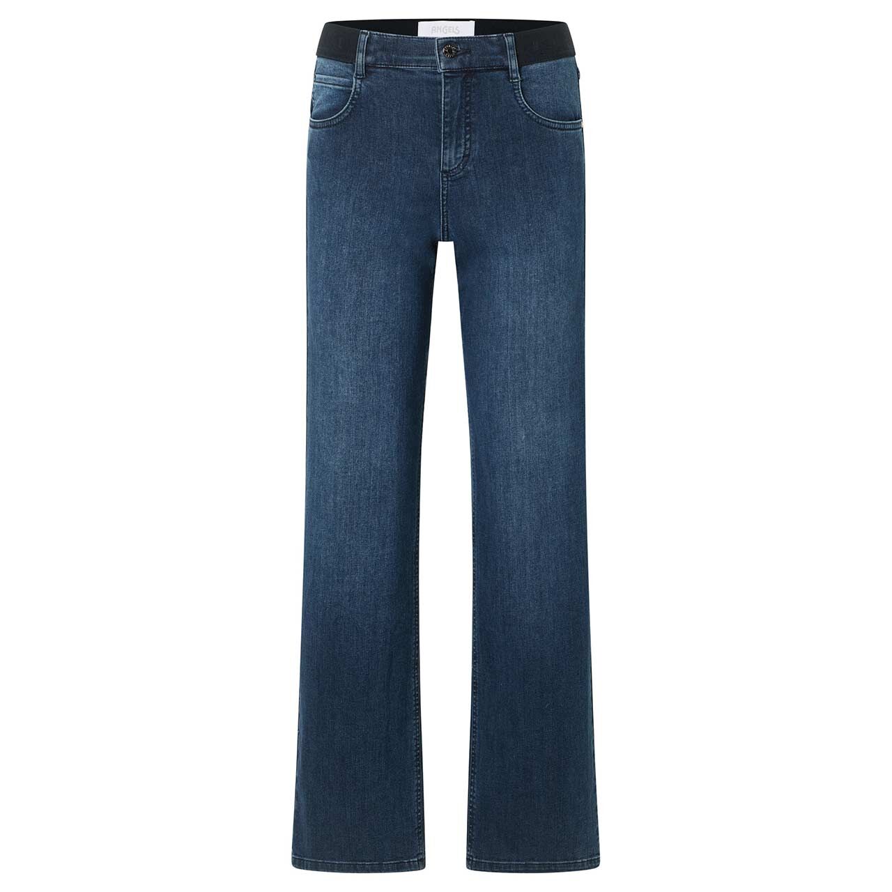 Damenjeans Lara Sporty von Angels in Dunkelblau angewaschen, Rückansicht 