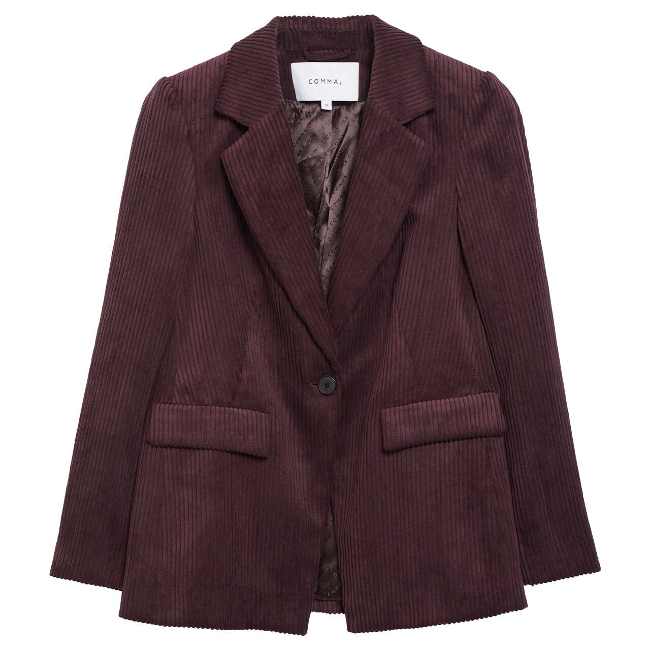 Comma Damen Cord Blazer plum