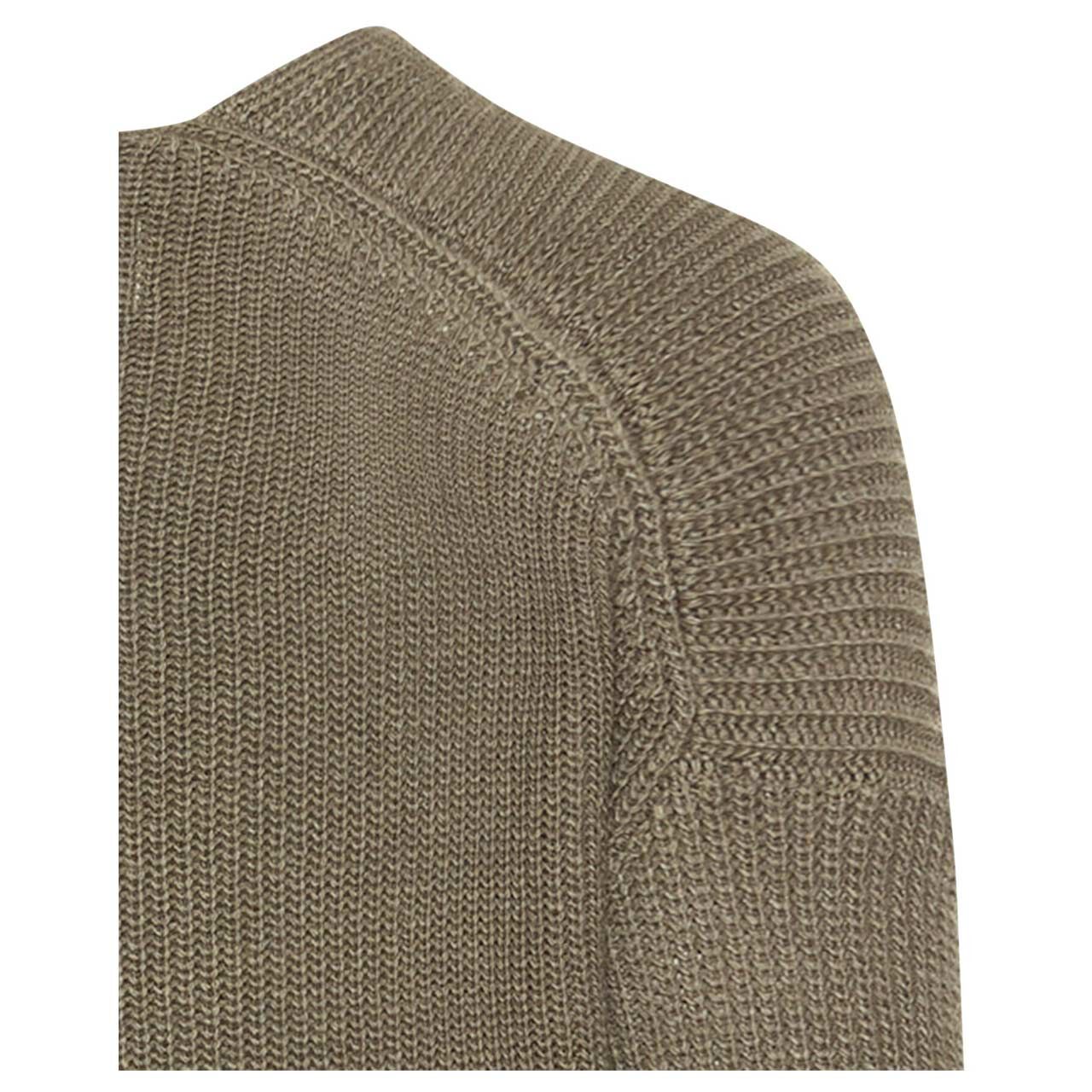 Damen Pullover von Camel active in Dunkelgrün, detaillierte Rückansicht