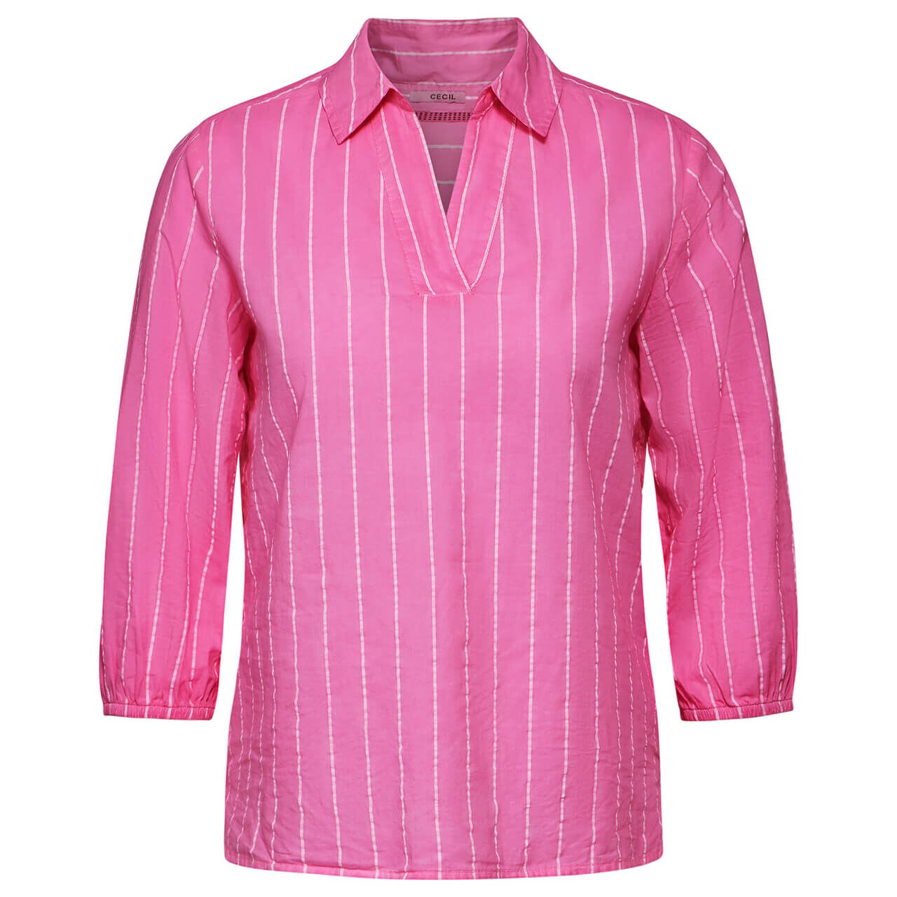Cecil Damen 3/4 Arm Bluse Washed Stripes bloomy pink