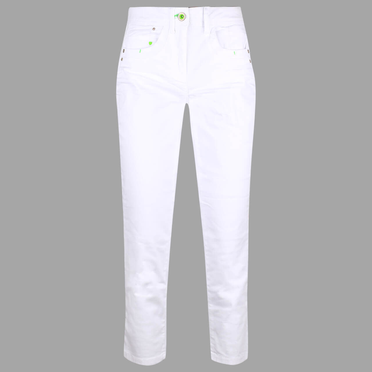 Cecil New York 7/8 Baumwollhose für Damen in Weiß, FarbNr.: 10000