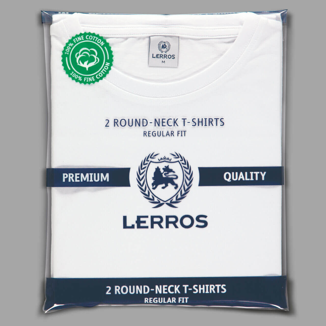 Lerros T-Shirts Doppelpack für Herren in Weiß, FarbNr.: 100