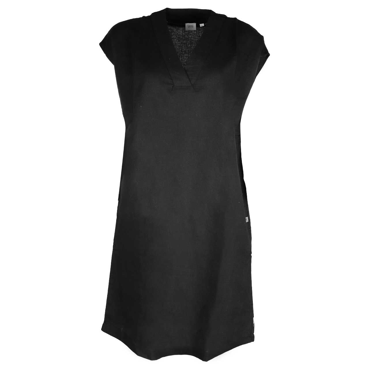 Camel active Damen Kurzarm Leinen Kleid black