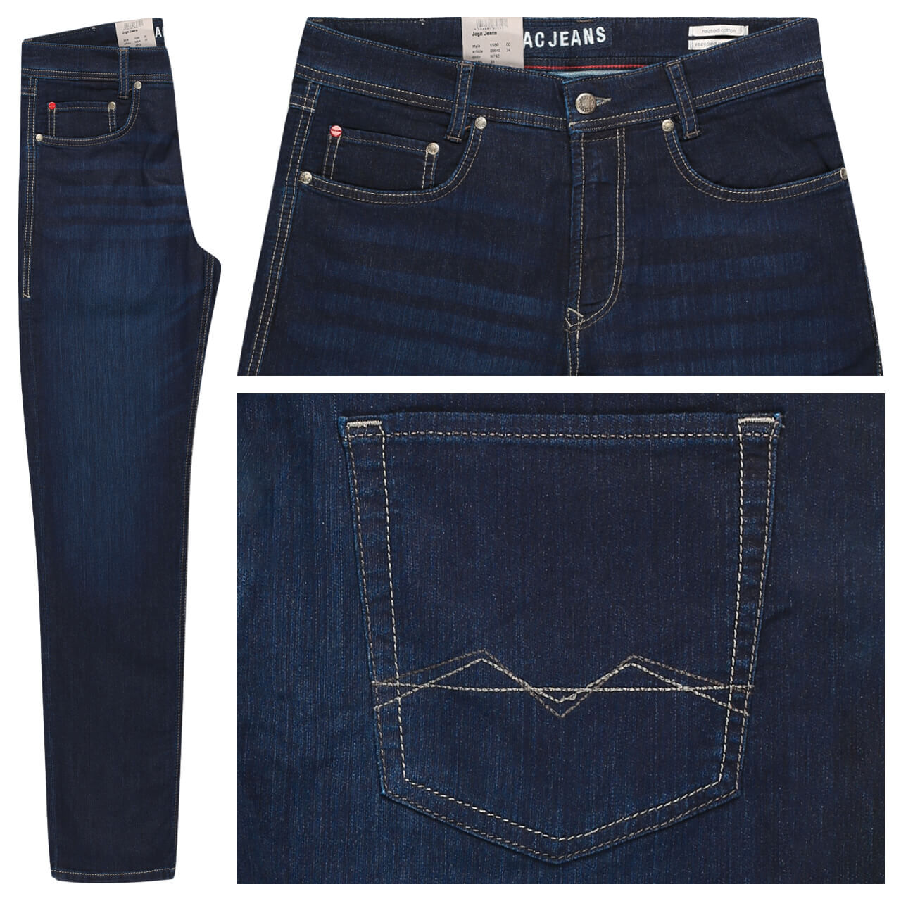 mac-jeans-jogn-blau-h743 MAC Jeans Jogn für Herren in Dunkelblau angewaschen, FarbNr.: H743
