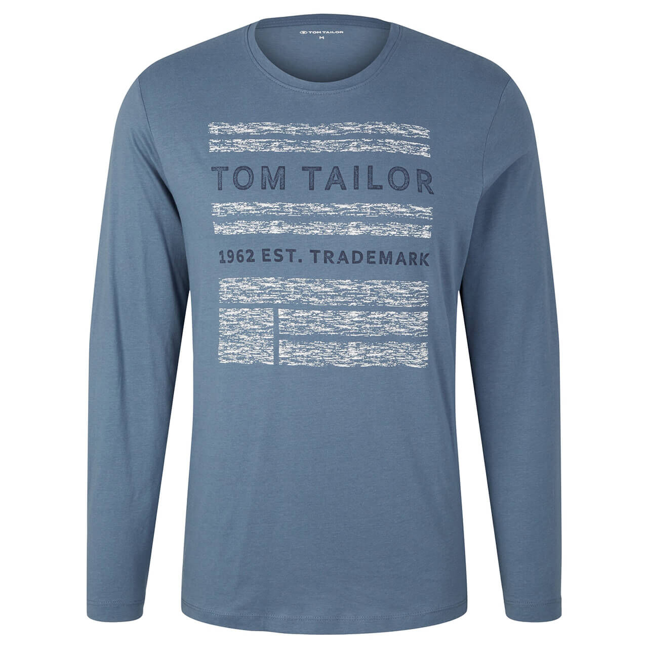 Tom Tailor Herren Langarm Shirt china blue print