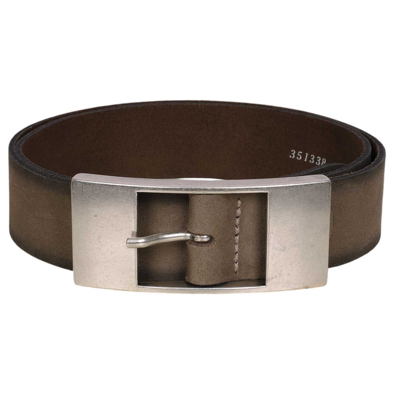 Bernd Götz Damen Velours Ledergürtel mud brown