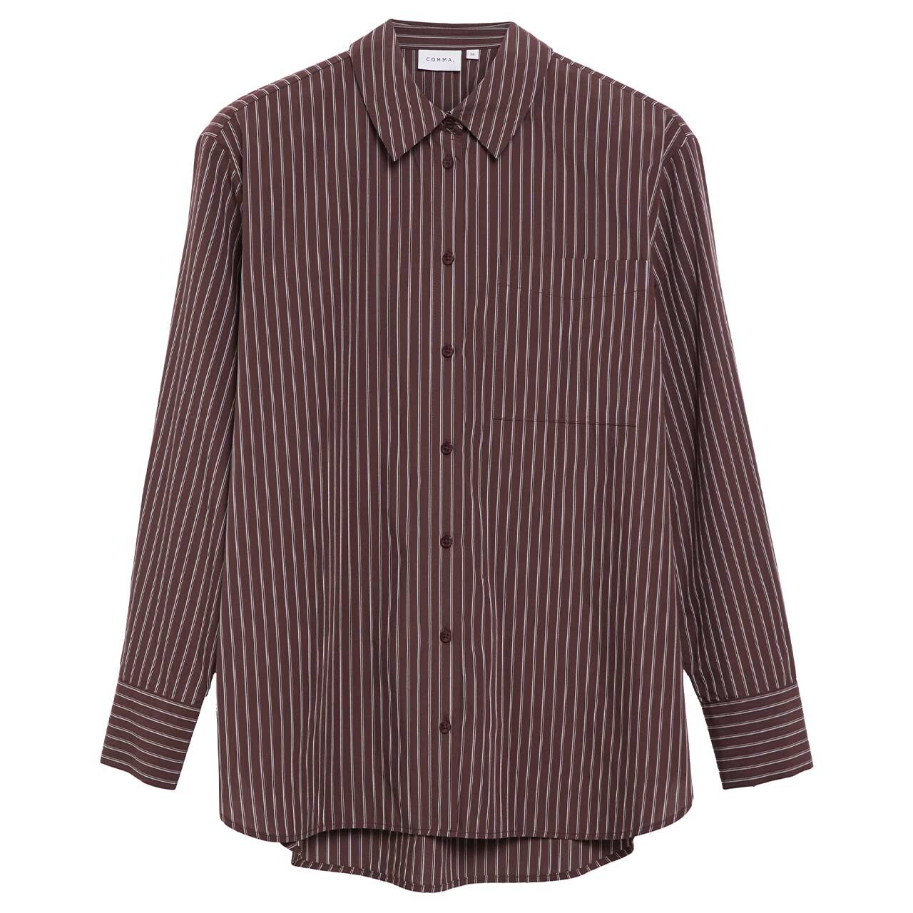 Comma Damen Langarm Bluse lilac stripes