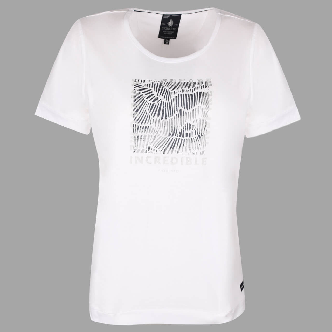 Soquesto Damen T-Shirt white with print