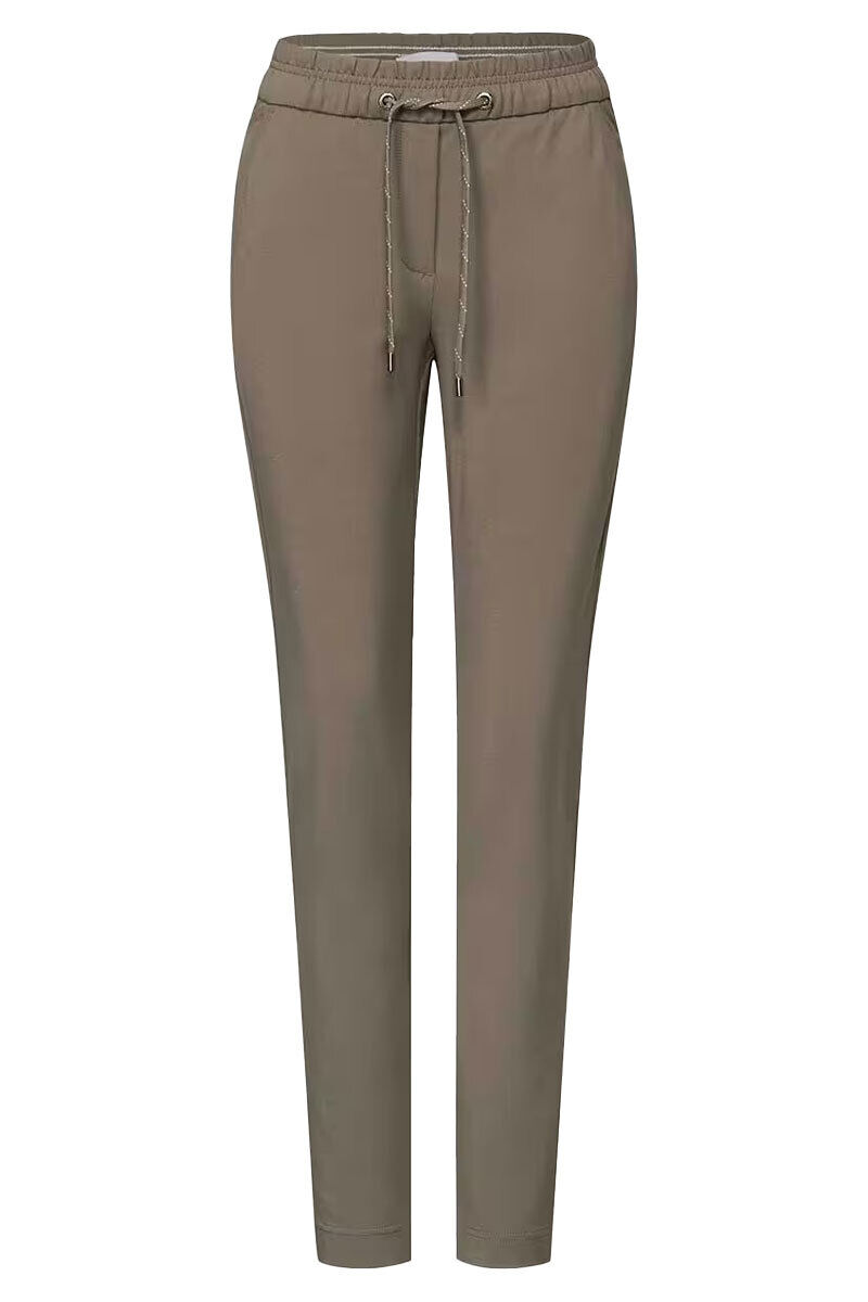 Vorderansicht der Cecil Tracey Damenjeans in Braun
