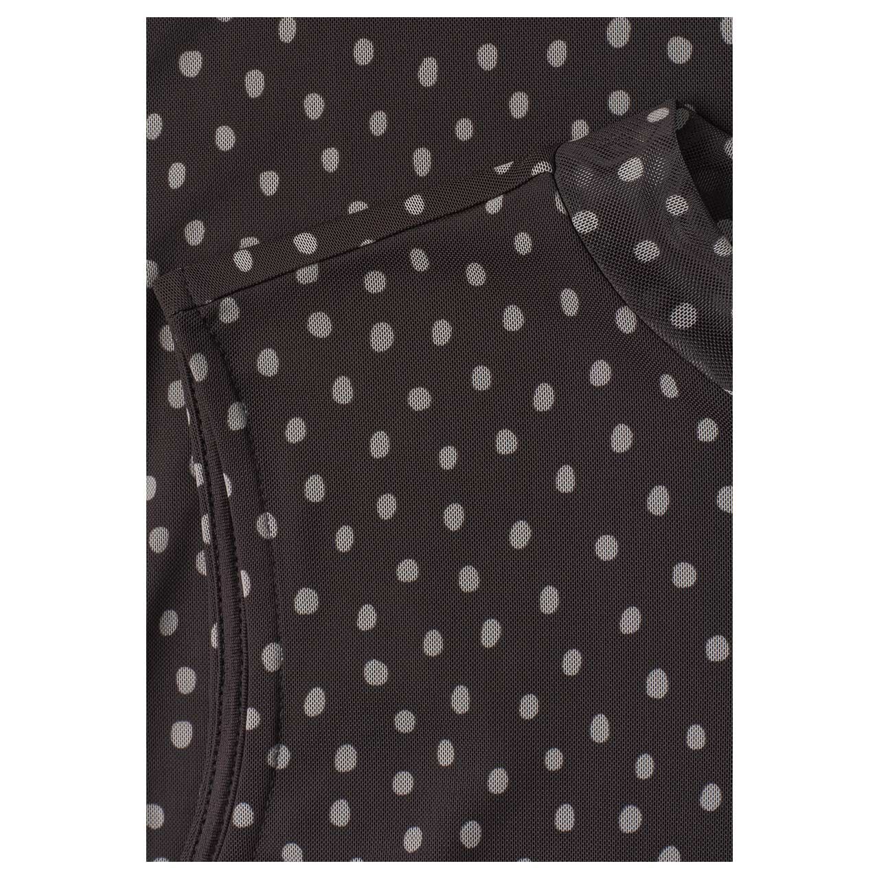 Street One Damen Top Printed Turtle Neck Mesh black coffee