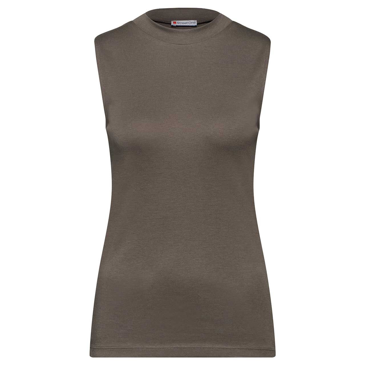 Street One Damen Top Basic Turtle Neck muddy brown Street One Damen Top Basic Turtle Neck muddy brown