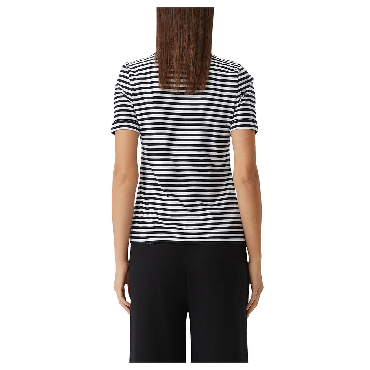 Comma Damen T-Shirt black stripes