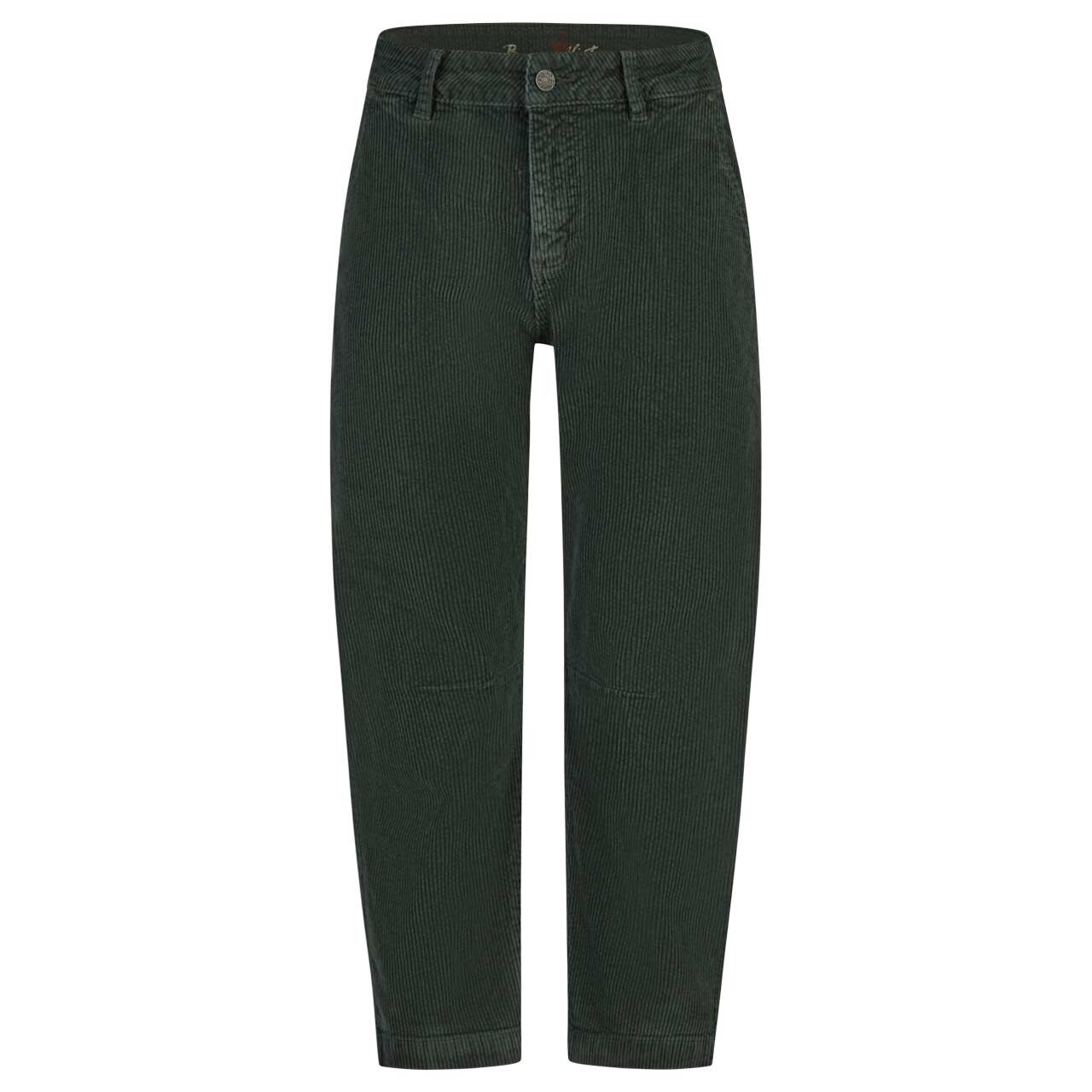 Damen Cordhose Barrel 7/8 Corduroy von Buena Vista in Dunkelgrün, Vorderansicht