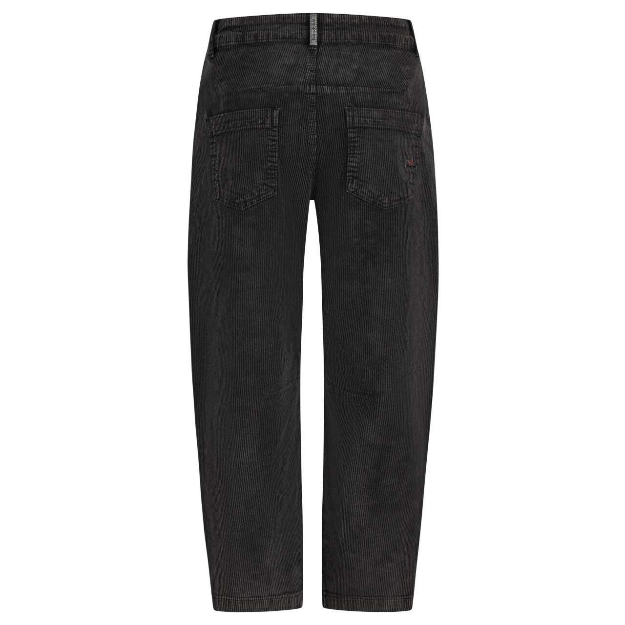 Damen Cordhose Barrel 7/8 Corduroy von Buena Vista in Dunkelgrau, Rückansicht