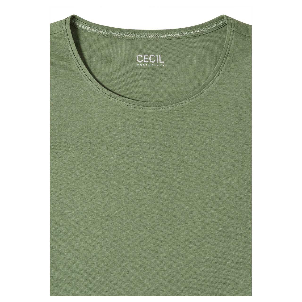 Cecil Damen T-Shirt Lena deep matcha green