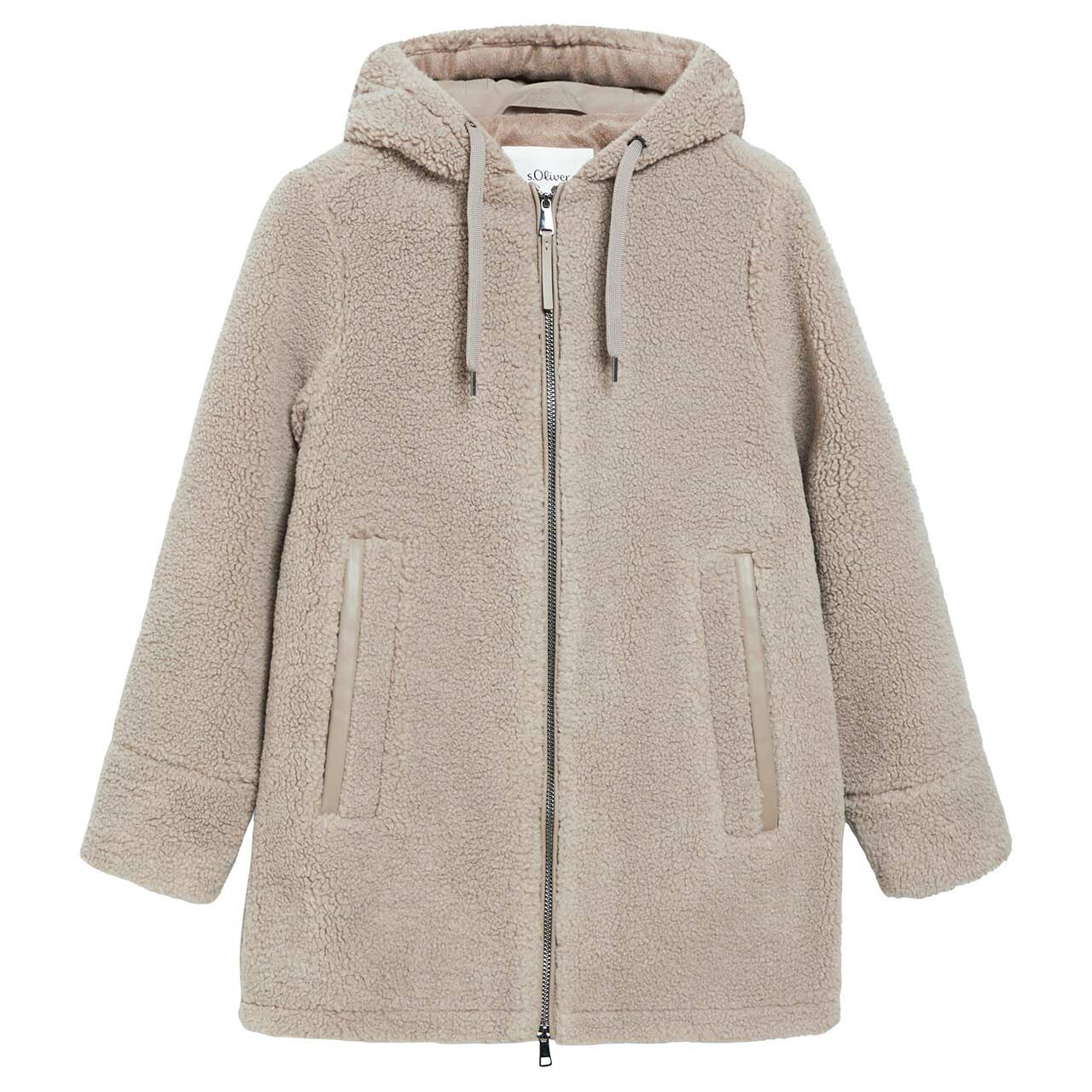 s.Oliver Damen Teddy Mantel taupe