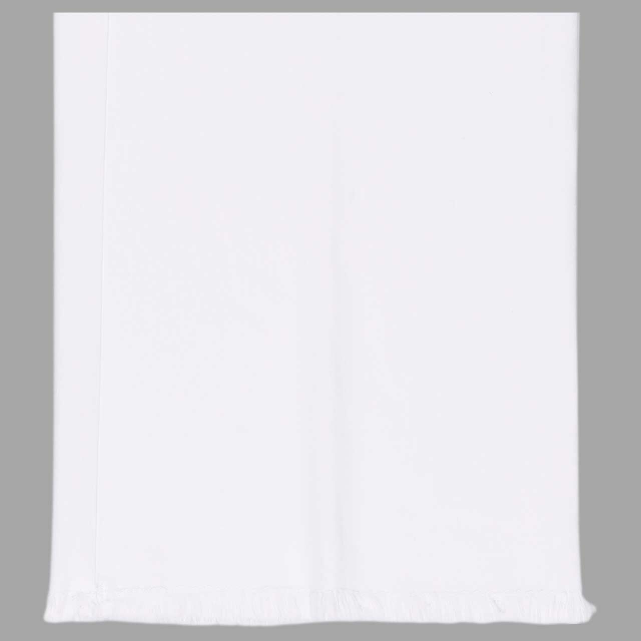 Stretch Damen Ankle Jeans Dream Wide Cropped von MAC in Weiß, Detailansicht Saum