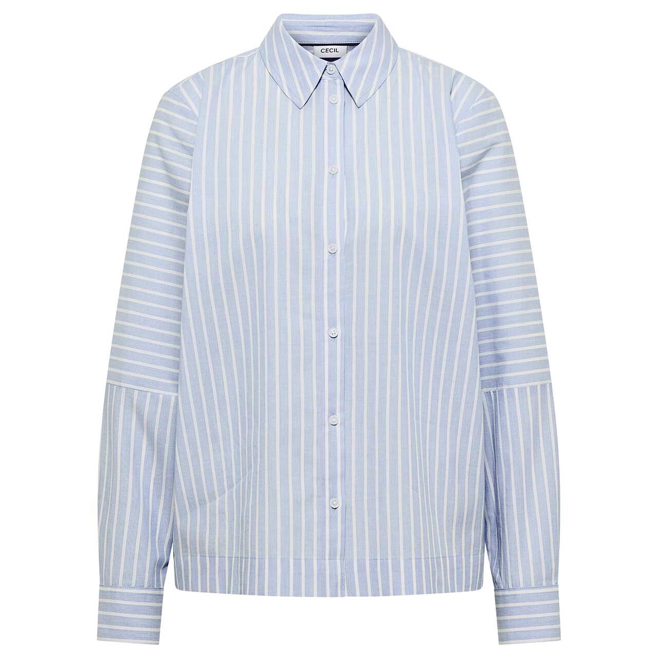 Cecil Damen Langarm Bluse Stripe light blouse blue
