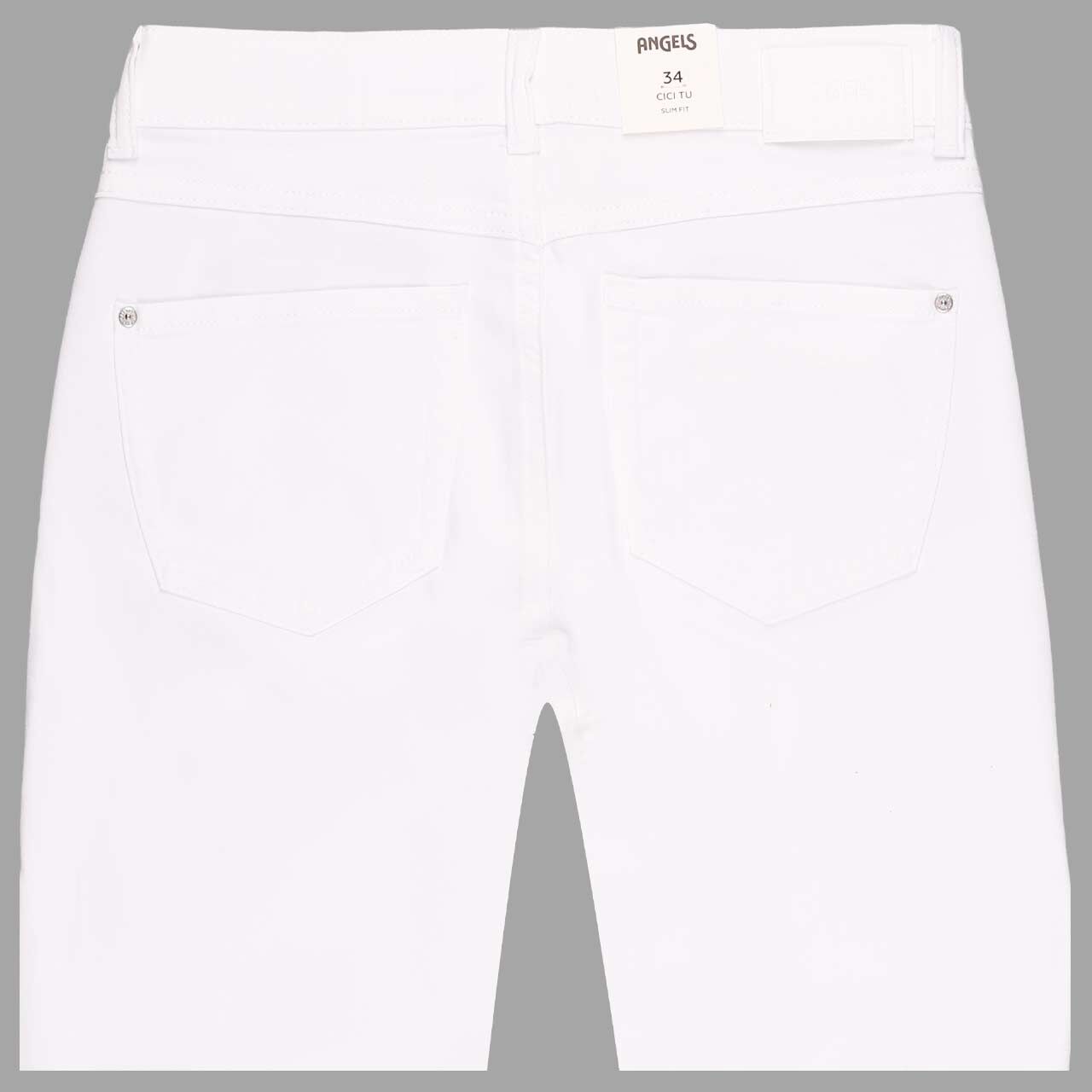 Stretch Damen 3/4 Jeans Cici TU Tape von Angels in Weiß, Rückansicht