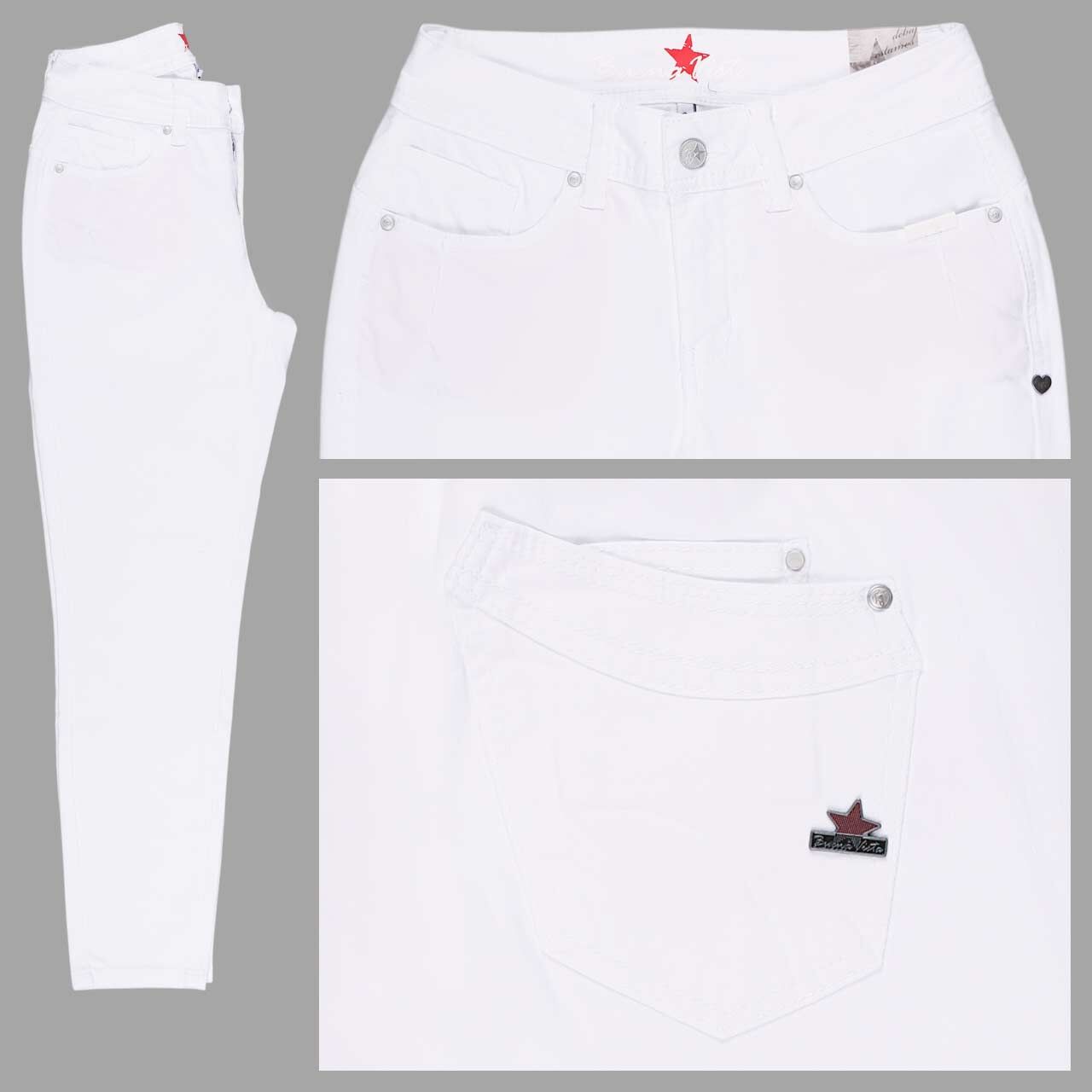 Buena Vista Malibu-Zip High 7/8 Stretch Twill Baumwollhose white